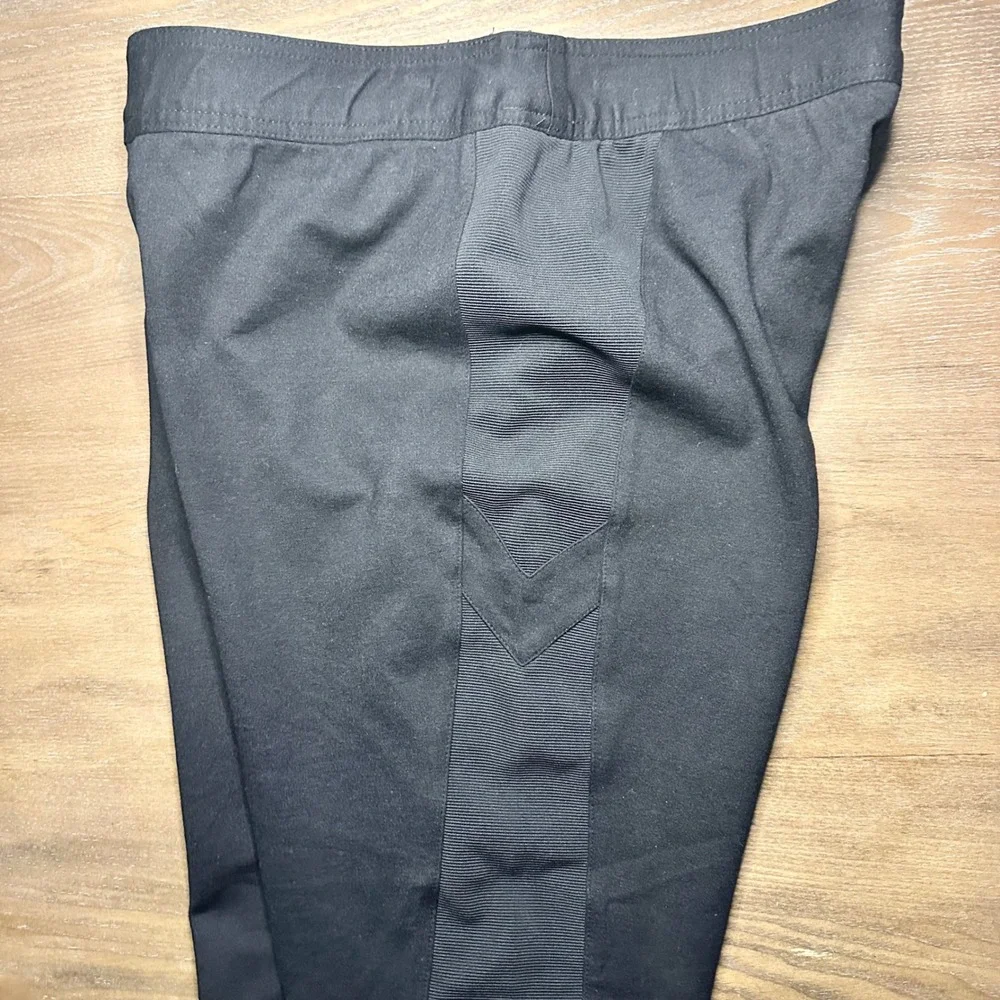 INC International Concepts Womens Black‎ Ribbed Side Elastic Waist Leggings 16